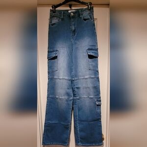 PRE-OWNED Women's WINDSOR Blue Cargo Jeans